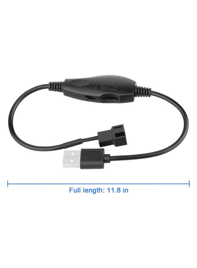 OwlTree 2 Pack USB 5V to 12V 4 Pin Fan Speed Adapter Controller Supported PC Cooling Fan, Max 12V 8W Output (11.8inch) - Image 3