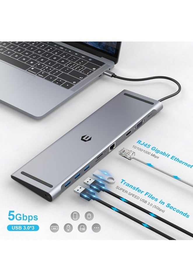 GO-DES Go Des GD-9120 4 in 1 Docking USB Station - Image 3