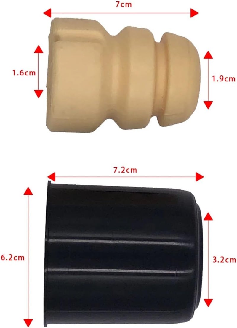 DEMULAX Car Front Shock Absorber Buffer Rubber Boot Set - Image 2