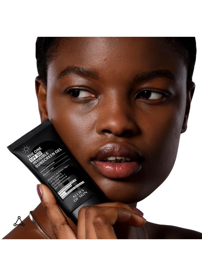Allies of Skin Allies of Skin - The One SPF 50 Invisible Sunscreen Gel with Vitamin C, Green Tea, Carrot Seed, Red Raspberry Seed Oil & Licorice Root, and 5 Antioxidants & Skin Conditioners. 50 ml/ 1.7 oz - Image 4