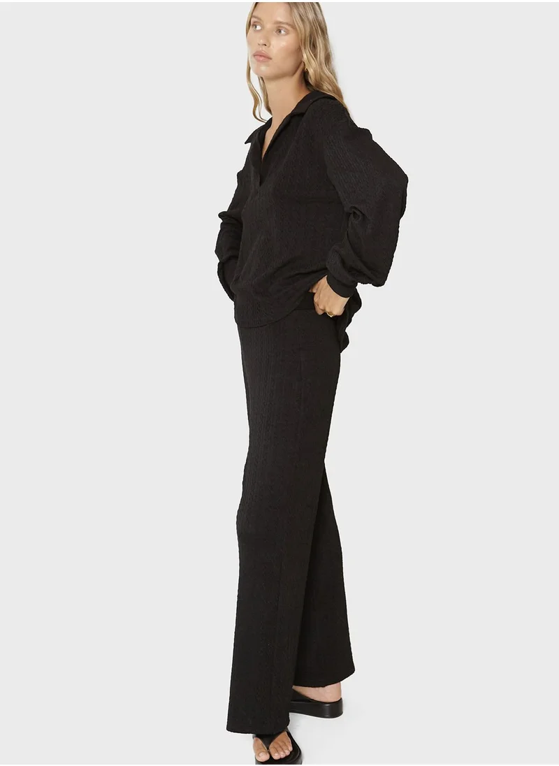 SNDYS Collar Neck Oversized Shirt