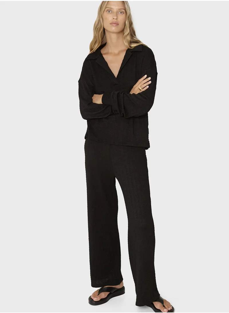 SNDYS Collar Neck Oversized Shirt