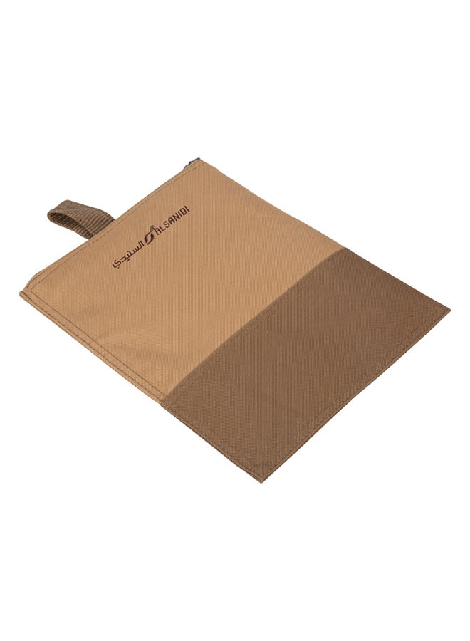 AL SANIDI Tea and sugar storage bag for trips, Kaki, Size 29*22.5*1Cm - Image 1