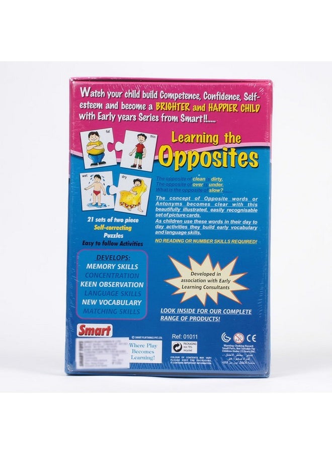 Smart - Smart Kid Learning The Opposites Puzzle (Multi-Color, 42 Pieces) - Image 1