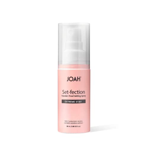 JOAH SetFection Transfer Proof Extreme Stay Setting Spray Infused with hyaluronic acid and centella asiatica Net Wt 50 ml 169 floz - Image 1