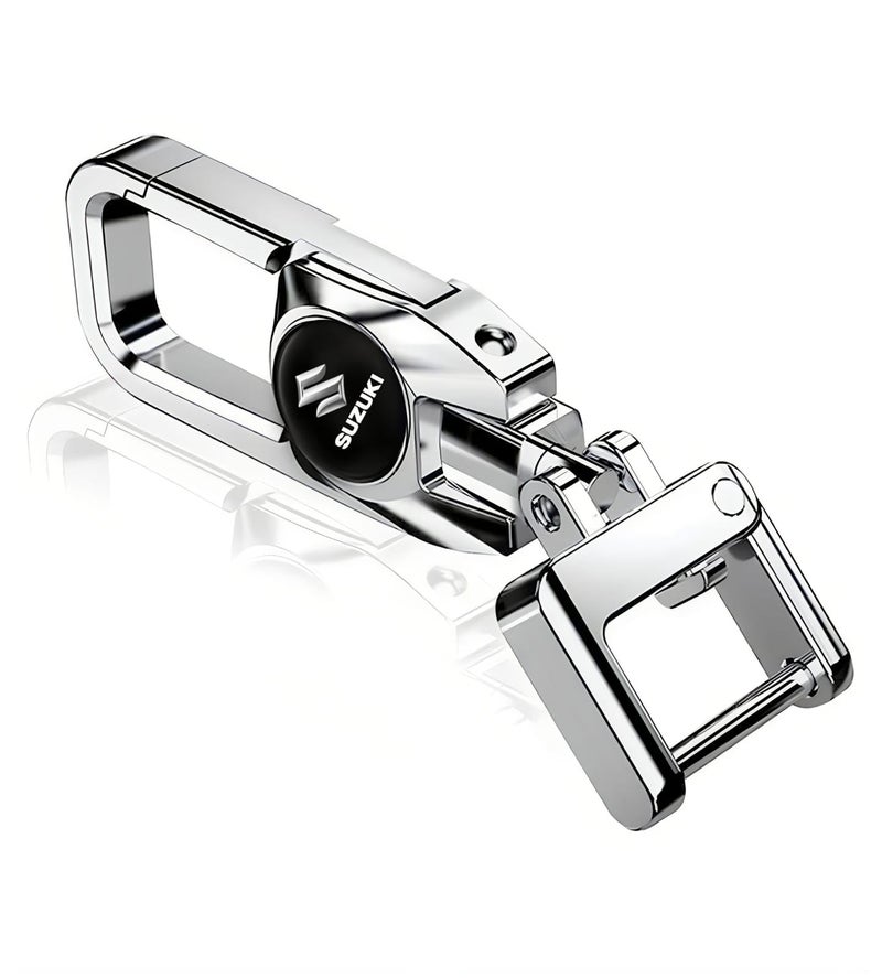 Greenworld Silver Colour Car Key Fob Key Chain Heavy Duty Keychain Compatible With Dzire/Swift/Breeza/Scross/Baleno/Alto/Wagonr/Xpresso/Ciaz/Ignis (Only Keychain) - Image 5
