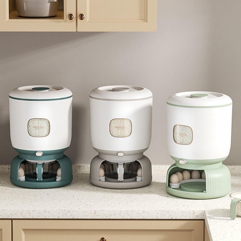 Delavala Delavala Automatic Rice Dispenser with Rinsing Cup Rice Dispenser Rice Rice Bucket Household Rice Box 10KG rice flour storage container for rice dry food storage  - Image 2