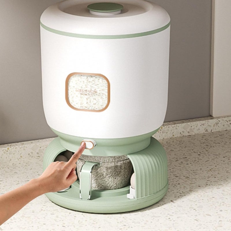 Delavala Delavala Automatic Rice Dispenser with Rinsing Cup Rice Dispenser Rice Rice Bucket Household Rice Box 10KG rice flour storage container for rice dry food storage  - Image 4