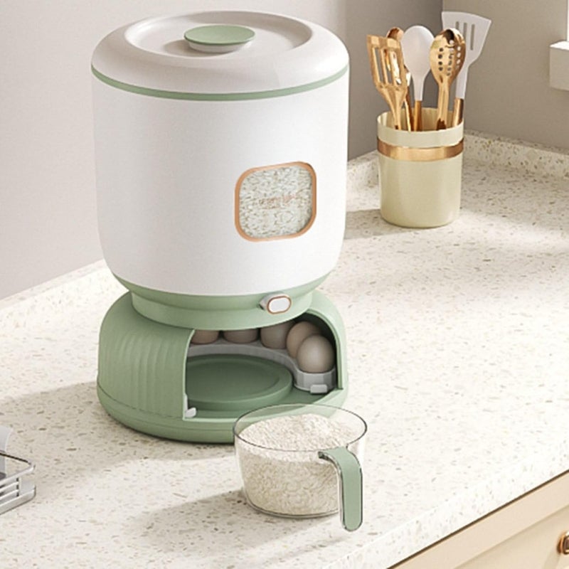 Delavala Delavala Automatic Rice Dispenser with Rinsing Cup Rice Dispenser Rice Rice Bucket Household Rice Box 10KG rice flour storage container for rice dry food storage  - Image 5