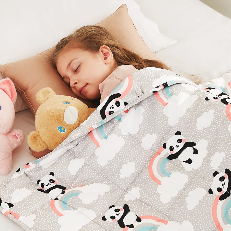 Cuteking Weighted Blanket (7Lbs  40""X 60""  Happypanda) Heavy Blanket For 60-80Lbs  Weighted Blanket For Cooling & Heating With Premium Glass Beads  Thick Blanket All-Season - Image 1