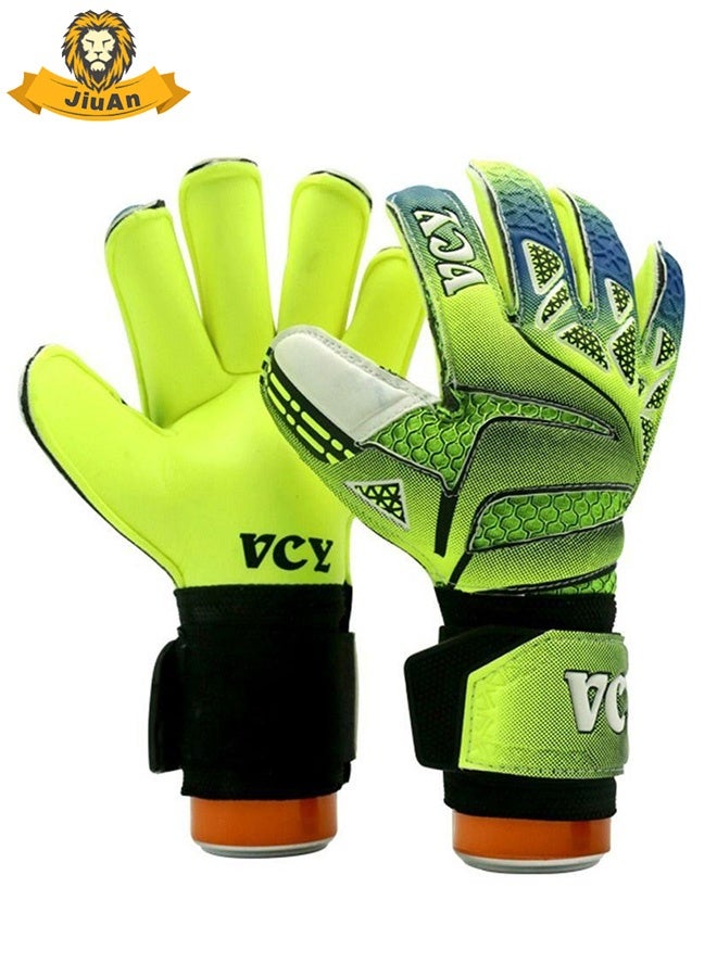 JiuAn NEW Anti-Slip Wear Resistant Finger Protection Adult Kids Latex Football Goalkeeper Gloves Thicken Soccer Training - Image 1