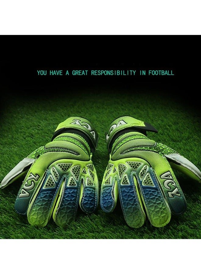 JiuAn NEW Anti-Slip Wear Resistant Finger Protection Adult Kids Latex Football Goalkeeper Gloves Thicken Soccer Training - Image 4