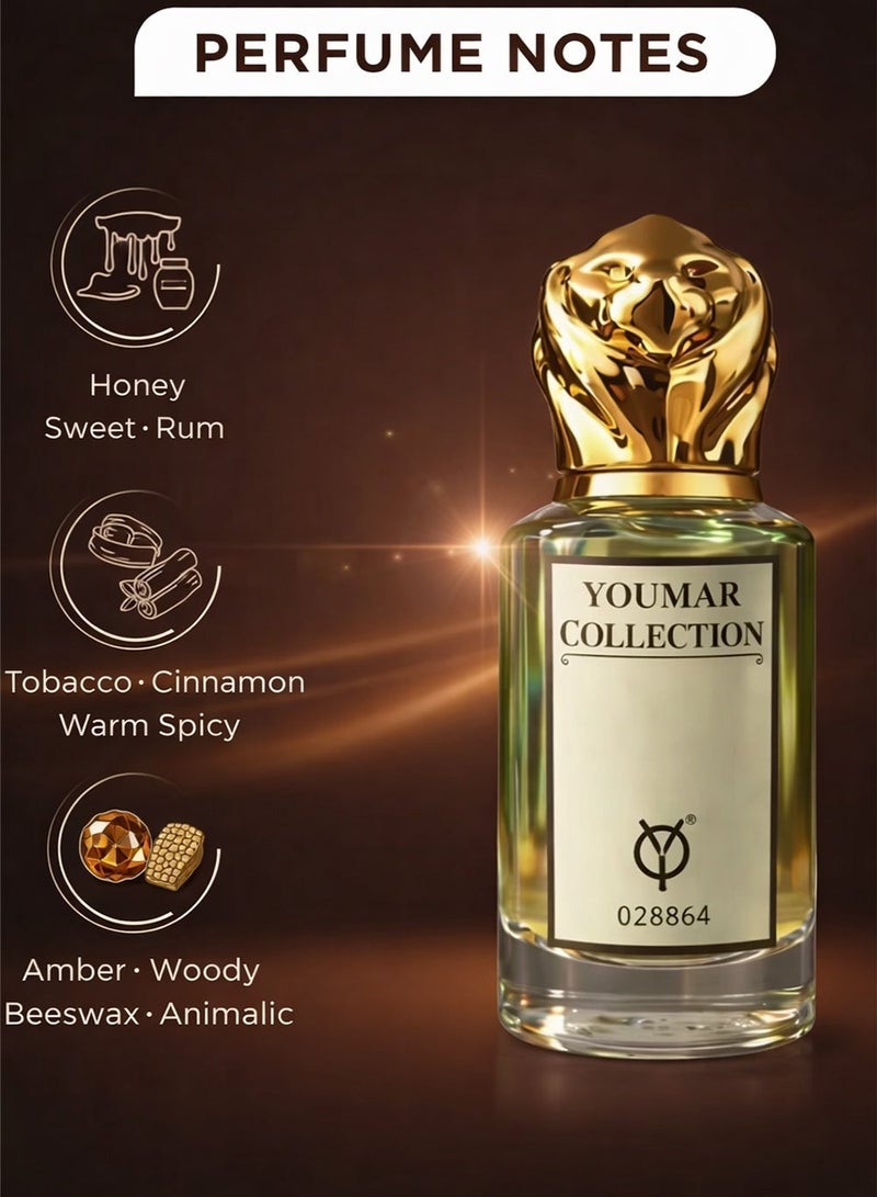 Youmar Collection No. 8864 Premium Men’s Cologne 25ML – Long-Lasting Warm Honey, Amber, Cinnamon & Rum Fragrance | Elegant Men’s Perfume - Image 2