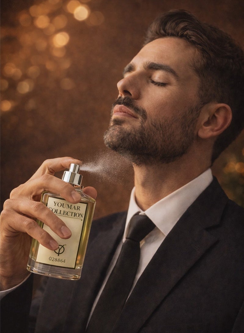 Youmar Collection No. 8864 Premium Men’s Cologne 25ML – Long-Lasting Warm Honey, Amber, Cinnamon & Rum Fragrance | Elegant Men’s Perfume - Image 4
