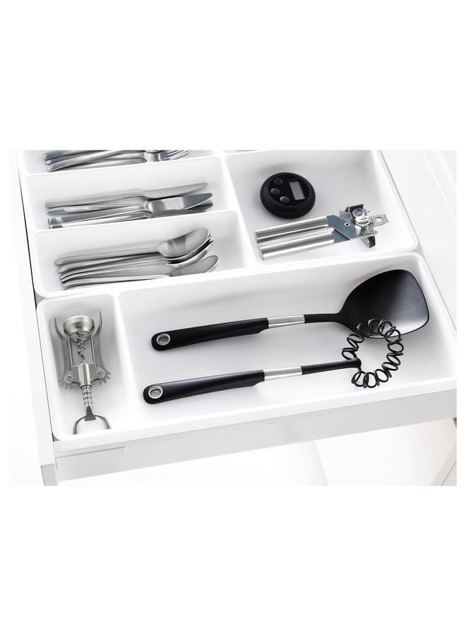 زبون صينية أدوات المائدة، بيضاء، 20×50 سم - Image 2