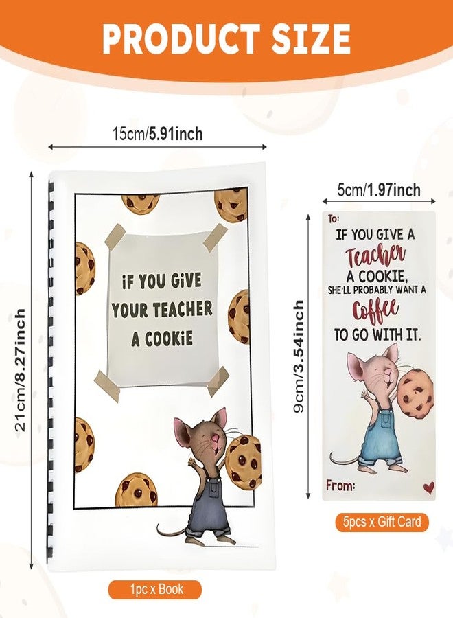 Trasylph If You Give A Teacher A Cookie Gift Card Book, Teacher Appreciation Book Gifts, Every Page Turned is A Thank You to The Teachers for Their Hard Work, Thoughtful Gift for Teacher - Image 2