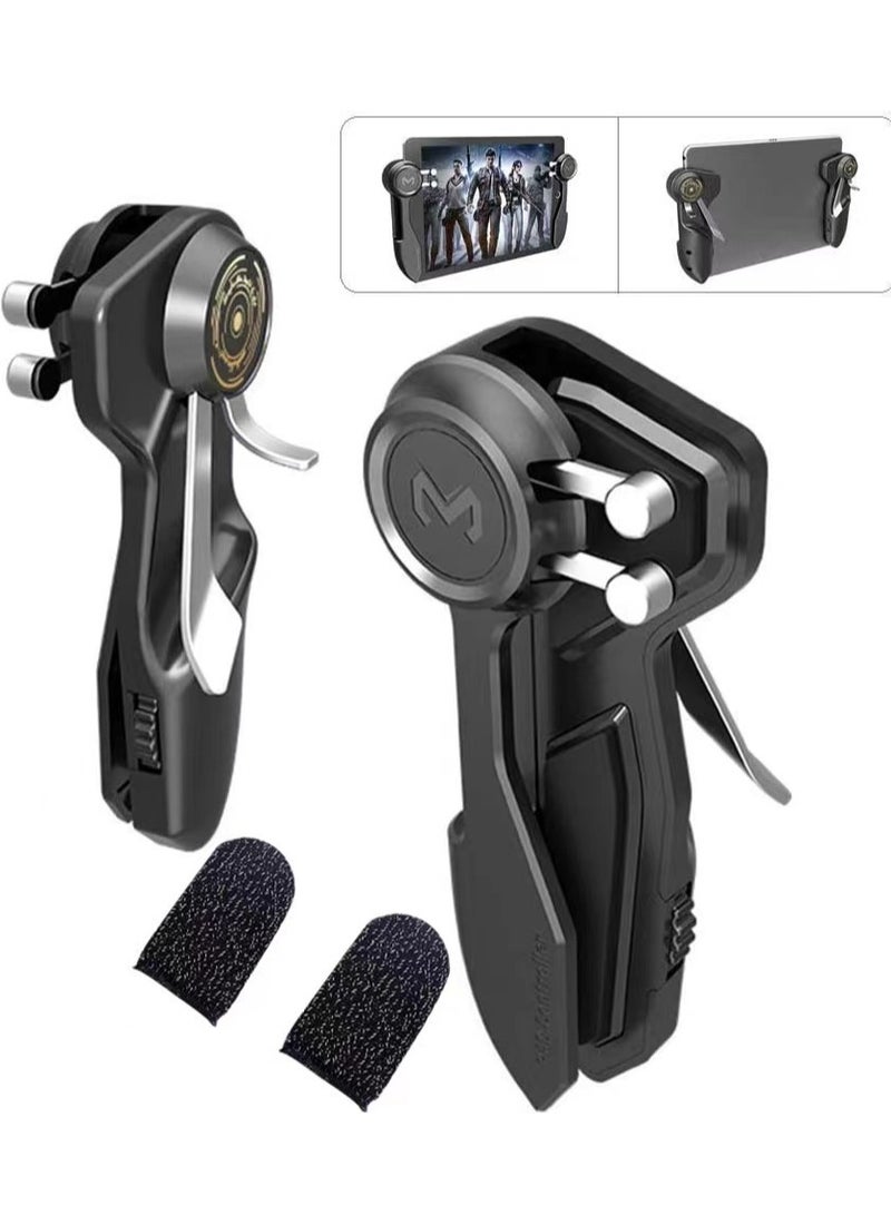 Mobile Game Controller for iPad/Tablets Joystick Handle Aim on L1R1 Shooter Gamepad Trigger (Black) - Image 1