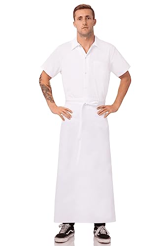 Chef Works Unisex FullLength Chef Apron White One Size - Image 1