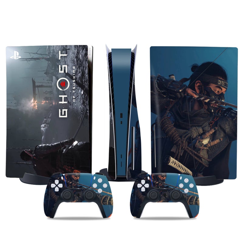 PS5 Disc Edition Sticker PS5 Digital Edition Console Controller Film Ghost of Tsushima Support Drop Shipping Frosted
