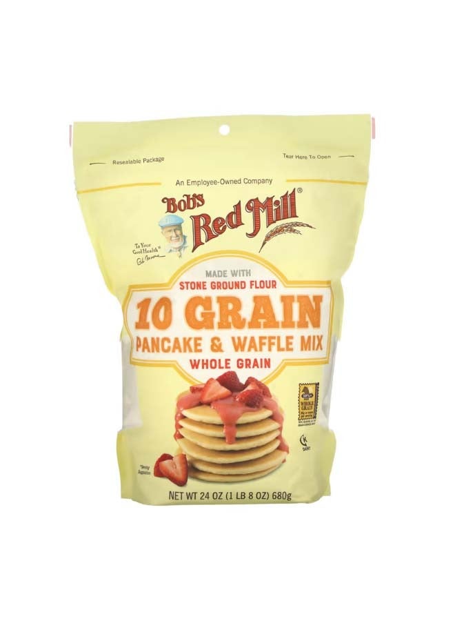 Bob's Red Mill 10 Grain Pancake And Waffle Mix Whole Grain 24 oz 680 g - Image 1