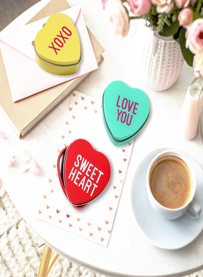 وولاين مجموعة والين من 24 علبة معدنية فارغة على شكل قلب مع أغطية، مثالية لعيد الحب، مزينة بقلوب ملونة، علب معدنية للشموع والحلوى، مناسبة لحفلات الزفاف وحفلات توديع العزوبية وصنع الشموع والأعمال اليدوية. - Image 5