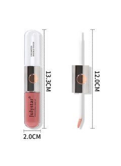 Julystar Double Ended Lip Glaze Lip Oil High Gloss Lip Color,High Shine Lip Glaze,Transparent Lip Oil,Stick Cup Not Fade Waterproof Liquid Lipstick #01  - Image 4