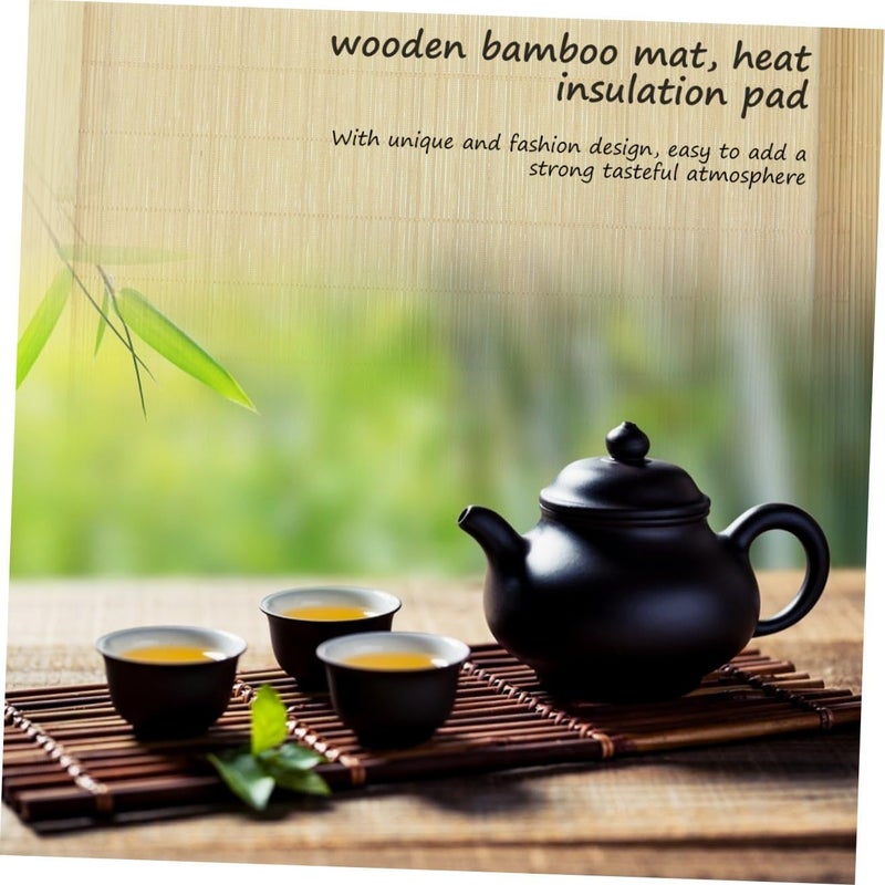 2 Pcs Wood Placemat Set 30x20cm Rectangular Non Slip Heat Resistant Table Mats for Dining Table Kitchen And Tea Ceremony - Image 5