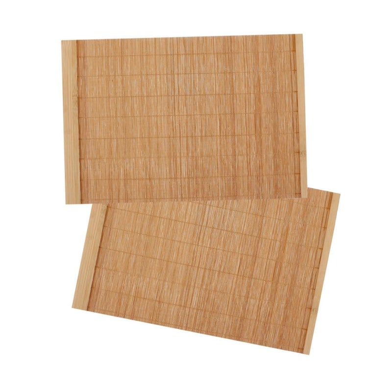 2 Pcs Wood Placemat Set 30x20cm Rectangular Non Slip Heat Resistant Table Mats for Dining Table Kitchen And Tea Ceremony - Image 2