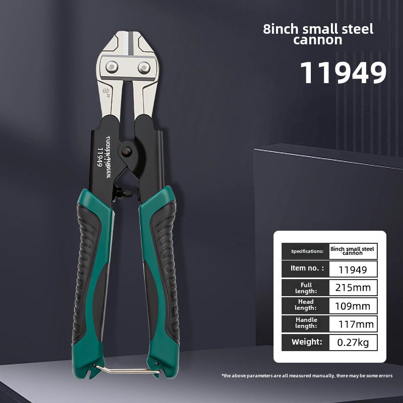 Tuosen Hardware Tools Mini Cable Pliers 8inch Eagle Beak Pliers Cable Steel Bar Scissors Wire Cutting Pliers Steel Bar Pliers(11949,8 inch small steel gun, 12/box 72/piece, 0.3kg, single price) - Image 1