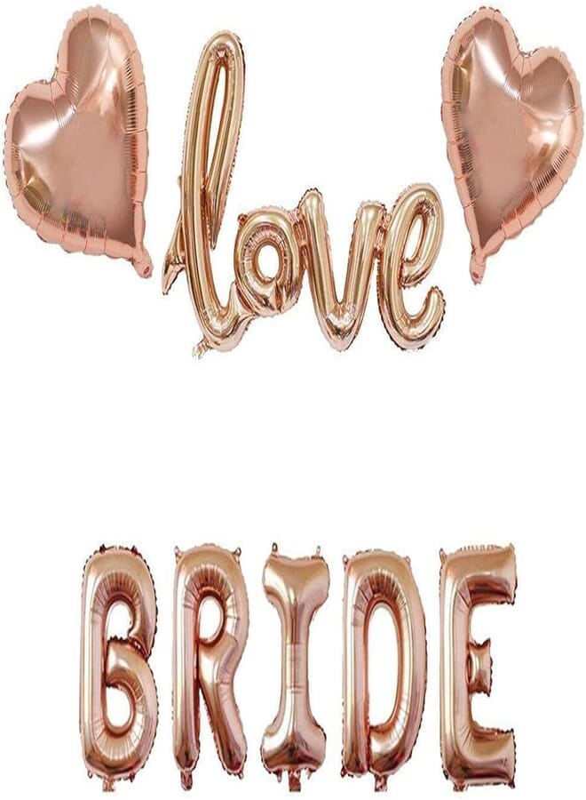Secret Bride Love Foil Balloons Rose Gold Bridal Shower Decorations Balloon Wedding