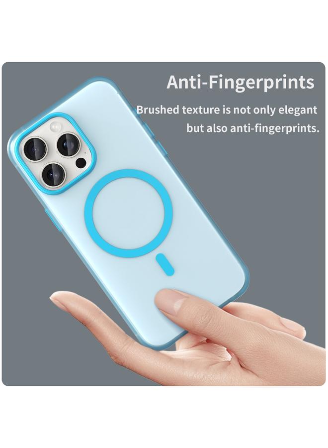 اس-توب جراب لهاتف iPhone 15 Pro Max MagSafe Frosted شفاف TPU + PC جراب هاتف بتغطية كاملة - Image 4