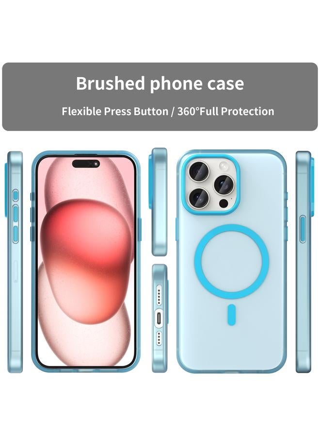 اس-توب جراب لهاتف iPhone 15 Pro Max MagSafe Frosted شفاف TPU + PC جراب هاتف بتغطية كاملة - Image 2