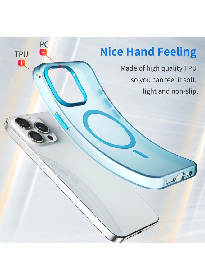 اس-توب جراب لهاتف iPhone 15 Pro Max MagSafe Frosted شفاف TPU + PC جراب هاتف بتغطية كاملة - Image 3