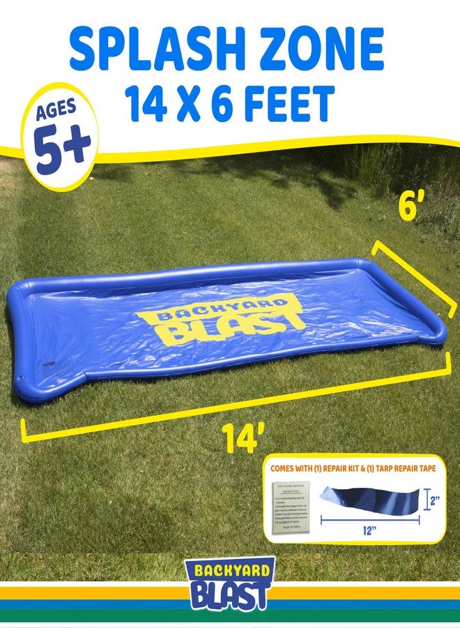 BACKYARD BLAST 14’ x 6’ Splash Zone, Water Slide Splash Pad Accessory - Image 2