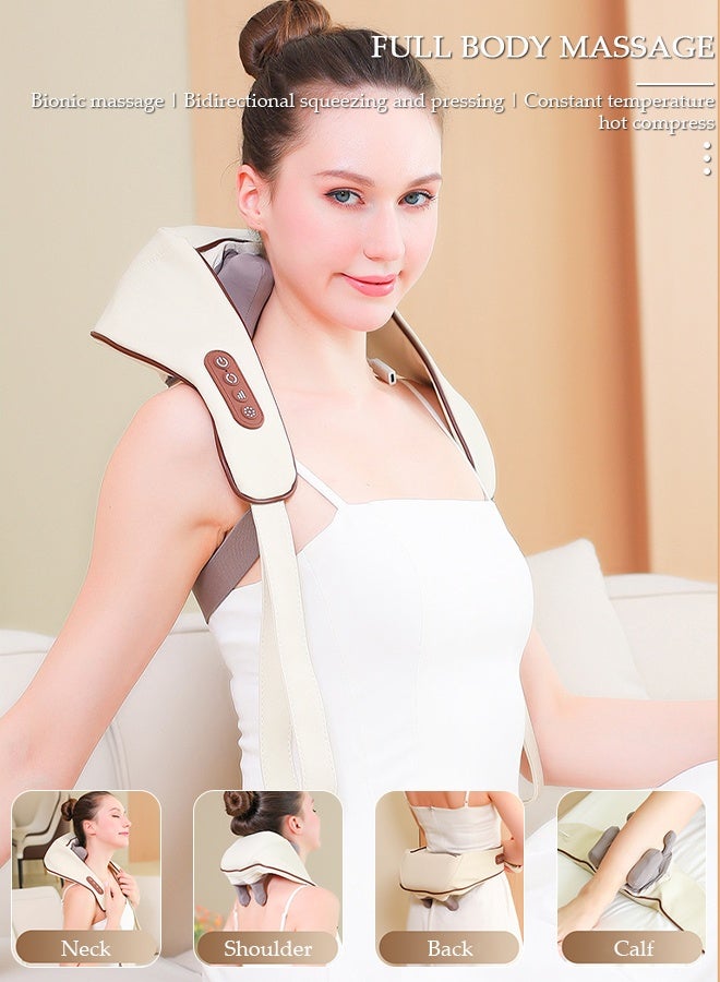 DUNISO جهاز تدليك ذكي عالي التحمل للرقبة والعضلات شبه المنحرفة والكتف والخصر والساق وتدليك بالضغط الساخن للاسترخاء وتدليك الكتف والعنق - Image 3