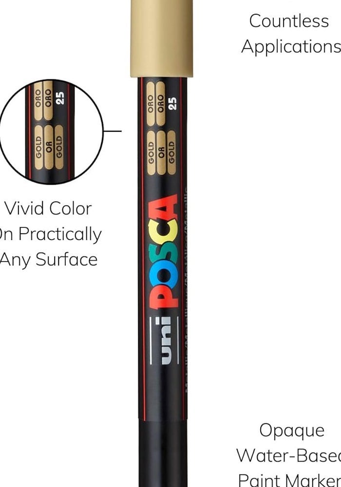 POSCA Uni Posca Extra Fine Tip Marker Set - 8 Colors - Image 2