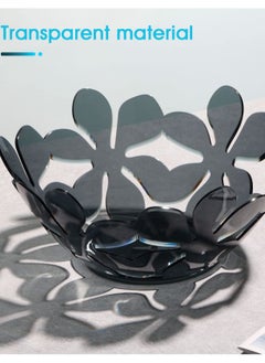 Y&D Rustless Fruit Bowl, Petal-shaped fruit basket for kitchen, Sturdy plastic decorative bowl home decor, kitchen countertop. Color: Green.  - Image 3
