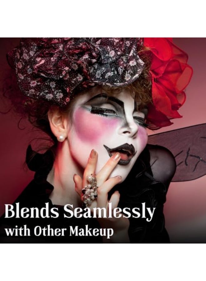 يوكانبي أساس سائل أبيض UCANBE لمكياج هالوين لشخصيات مهرج، غوث، زومبي، مصاص دماء، هيكل عظمي، شبح، تنكر، مكياج مؤثرات خاصة، مقاوم للماء، تغطية كاملة، يدوم طويلاً، لمسة نهائية غير لامعة. - Image 5