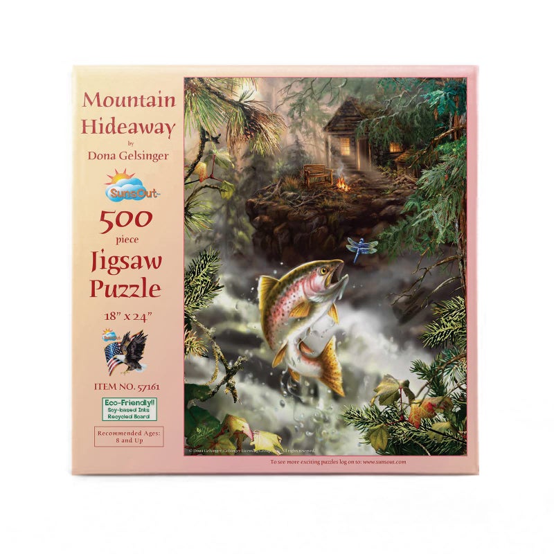 SUNSOUT INC  Mountain Hideaway  500 pc Jigsaw Puzzle by Artist Dona Gelsinger  Finished Size 18 x 24  MPN 57161 - Image 2