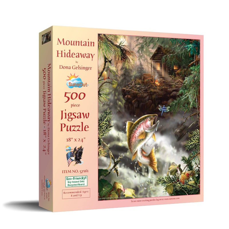 SUNSOUT INC  Mountain Hideaway  500 pc Jigsaw Puzzle by Artist Dona Gelsinger  Finished Size 18 x 24  MPN 57161 - Image 3