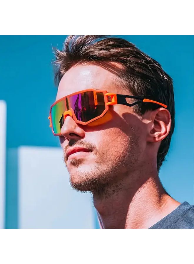 Unisex Glasses With Gray Frame Red Lens Lightweight TR Frame For Sports - Image 3
