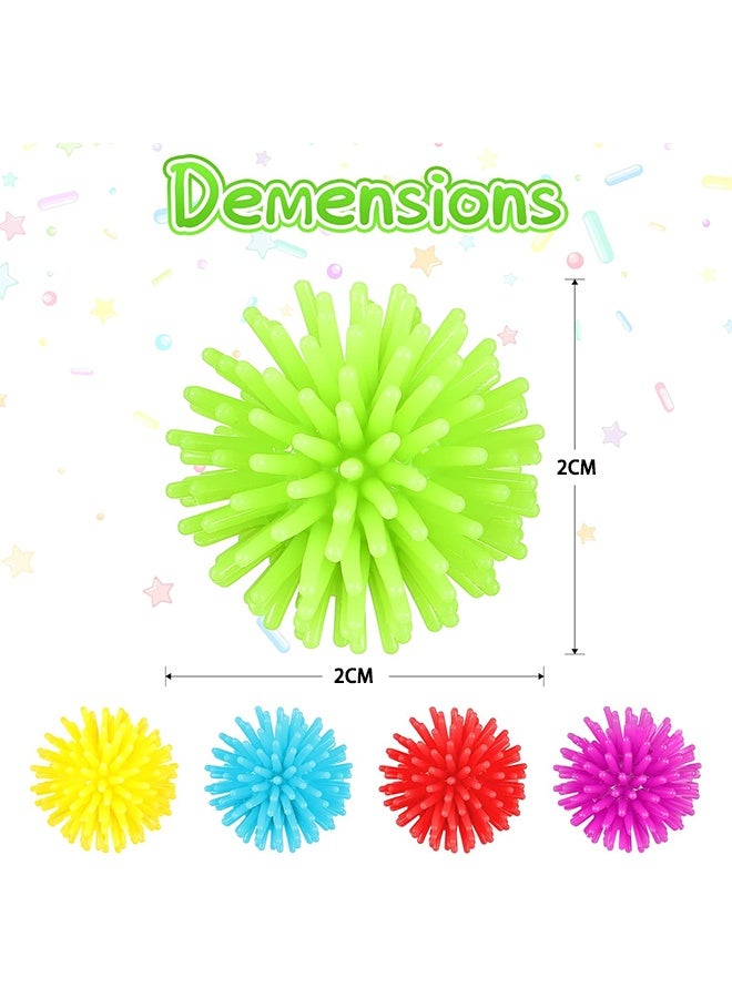 25 Pack Mini Spiky Porcupine Balls Stress Toy Soft Fidget Sensory Toy Multi Color Mini Spiky Hedge Balls for Teens and Adults Birthday Party Favors - Image 2
