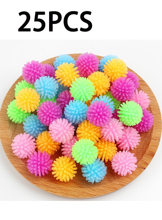 25 Pack Mini Spiky Porcupine Balls Stress Toy Soft Fidget Sensory Toy Multi Color Mini Spiky Hedge Balls for Teens and Adults Birthday Party Favors - Image 1