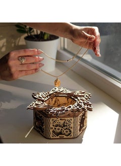 Wood Trick Wood Trick Mystery Flower Für Elise Wooden Music Box Kit - Keepsake & Jewelry Box - 3D Wooden Puzzle for Adults and Kids to Build - DIY  - Image 2