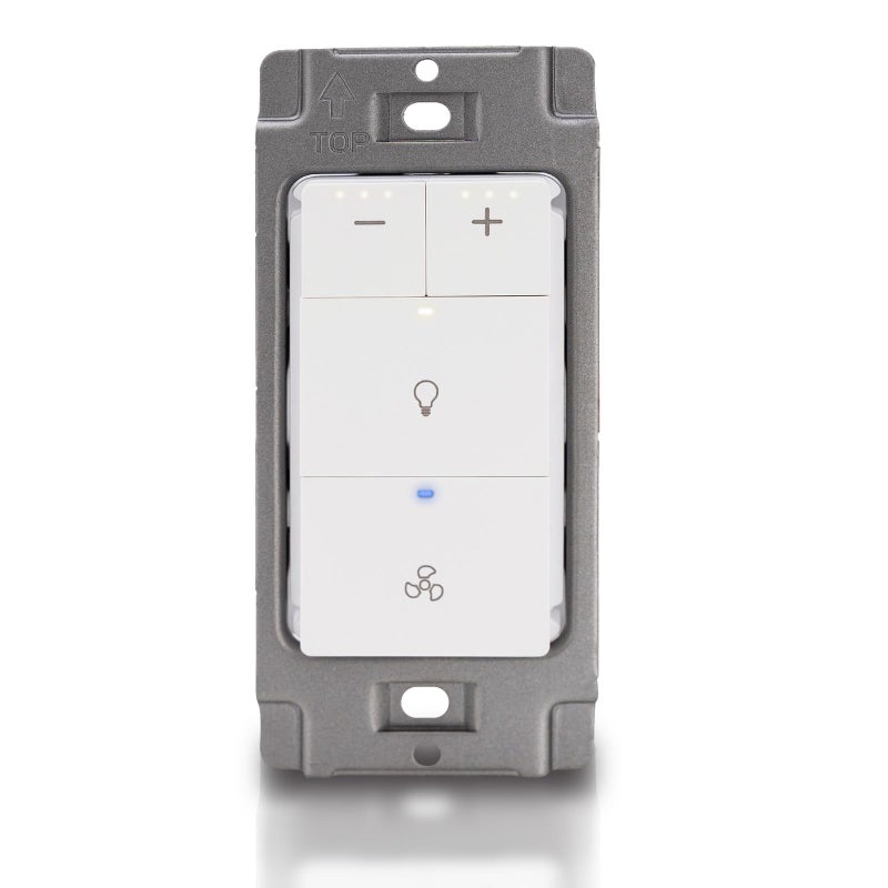 Akicon Dimmer Switch for Exhaust Fan with Light Single Pole Fan Light Switch Neutral Wire Needed White