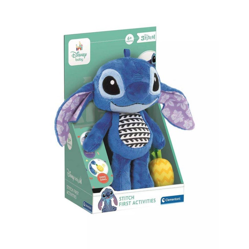 Clementoni لعبة قماشية من كليمنتوني ديزني بيبي ديزني ليلو وستيتش ستتش أول لعبة نشاط (أزرق) - Image 1