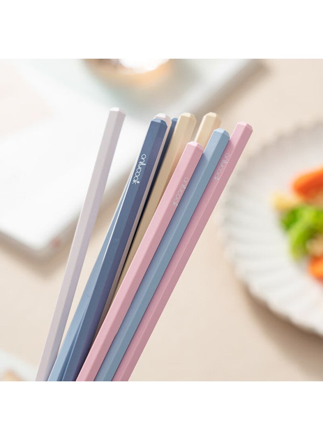 Onlycook Onlycook Chopsticks For Home Use, Alloy Chopsticks, Colorful -style Chopsticks, Antibacterial, Mold-resistant, Non-slip, Color-coded Chopsticks, One Pair Per Person - Image 3