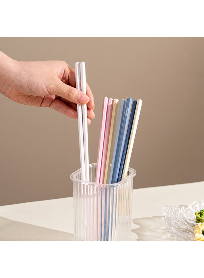 Onlycook Onlycook Chopsticks For Home Use, Alloy Chopsticks, Colorful -style Chopsticks, Antibacterial, Mold-resistant, Non-slip, Color-coded Chopsticks, One Pair Per Person - Image 4