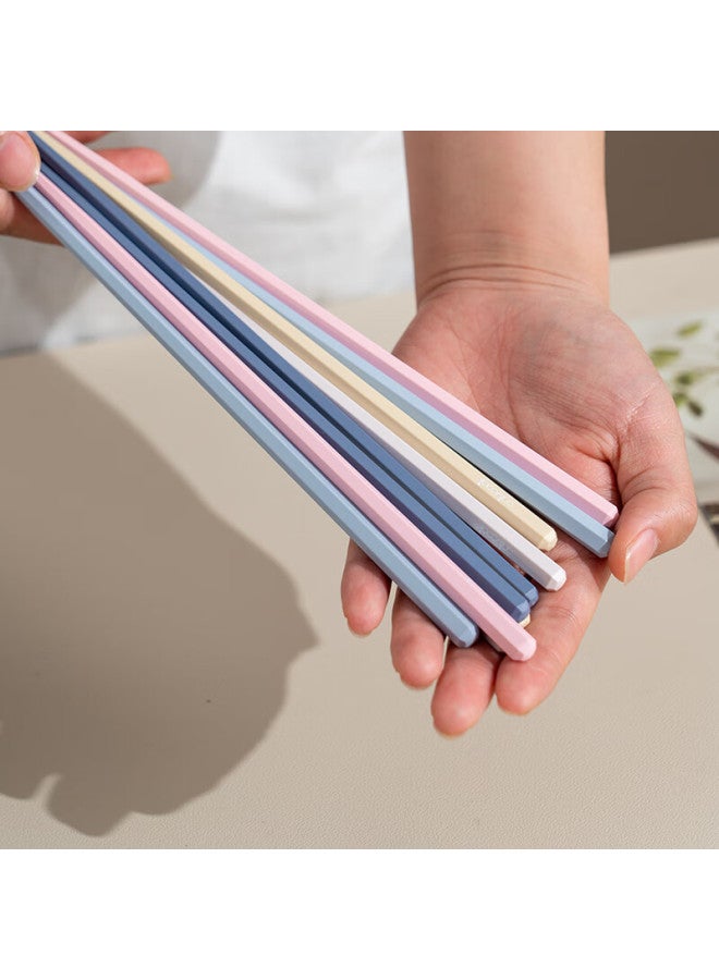 Onlycook Onlycook Chopsticks For Home Use, Alloy Chopsticks, Colorful -style Chopsticks, Antibacterial, Mold-resistant, Non-slip, Color-coded Chopsticks, One Pair Per Person - Image 5