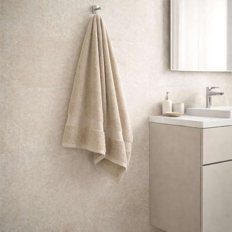 Pan Home Ultra Luxe Turkish Cotton Hand Towel - Sand - Image 1